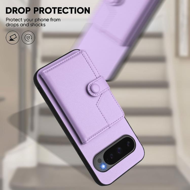 For Google Pixel 10 Pro XL Button Card Bag RFID Anti-theft Phone Case
