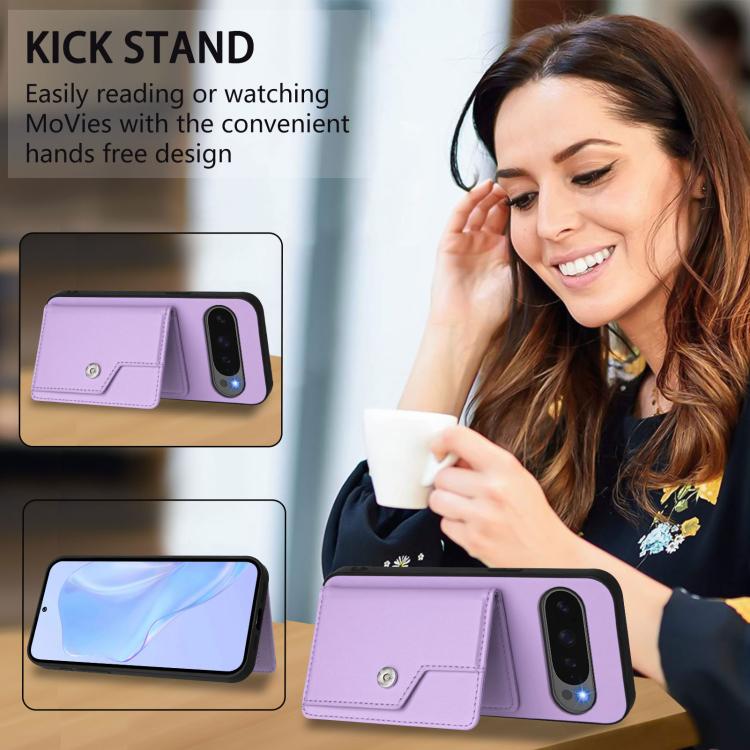 For Google Pixel 10 Pro XL Button Card Bag RFID Anti-theft Phone Case