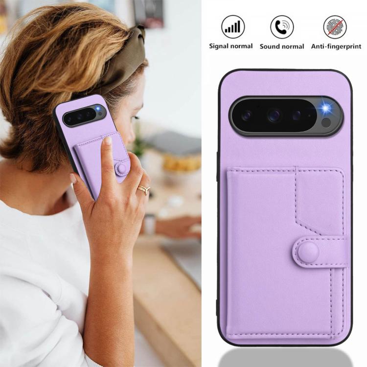 For Google Pixel 10 Pro XL Button Card Bag RFID Anti-theft Phone Case