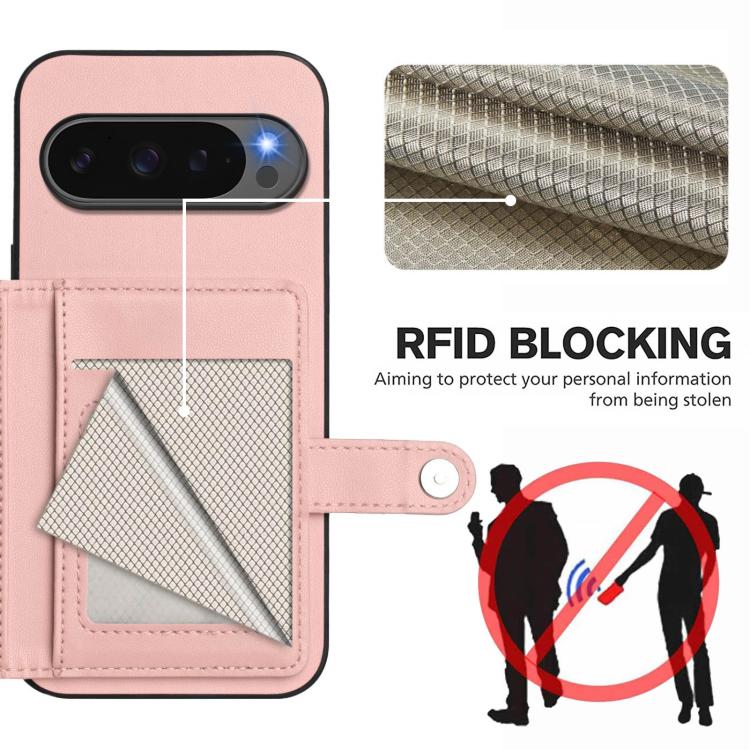 For Google Pixel 10 / 10 Pro Button Card Bag RFID Anti-theft Phone Case