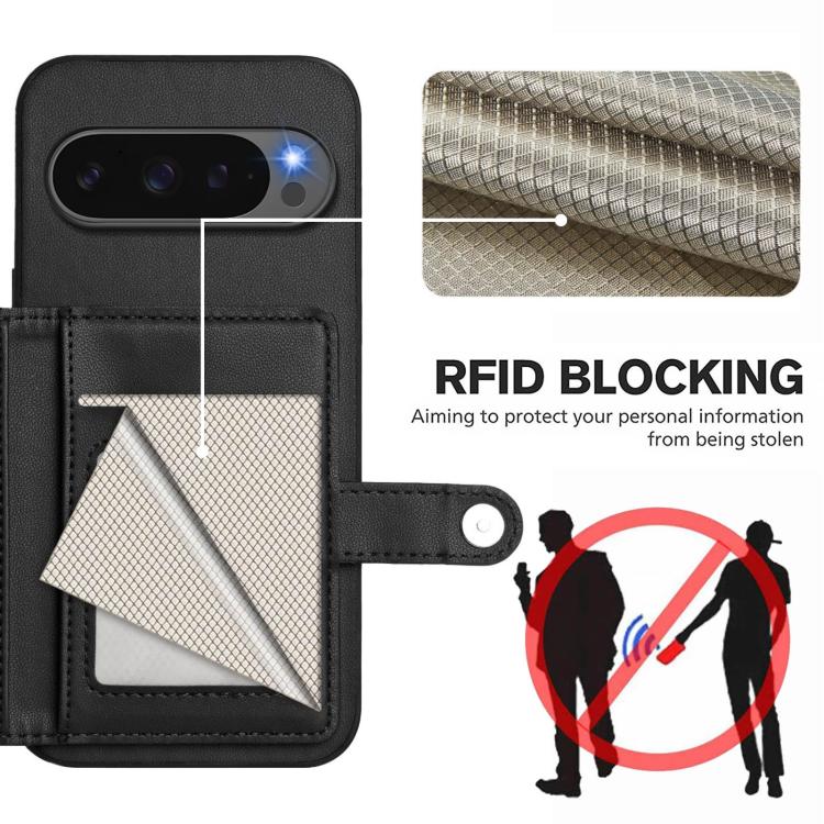 For Google Pixel 10 / 10 Pro Button Card Bag RFID Anti-theft Phone Case