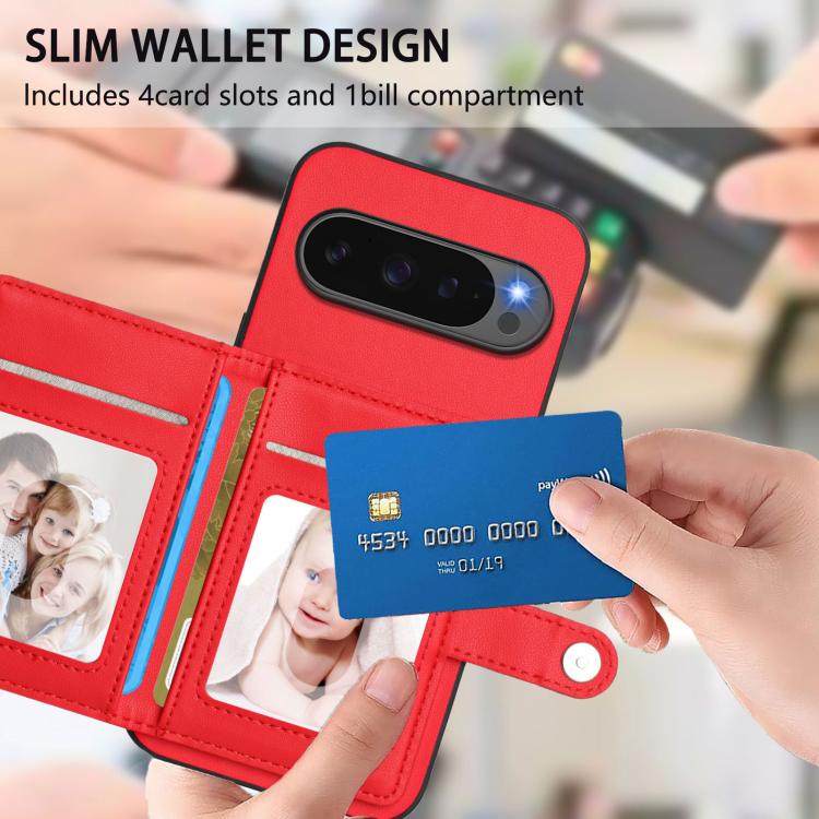 For Google Pixel 10 / 10 Pro Button Card Bag RFID Anti-theft Phone Case