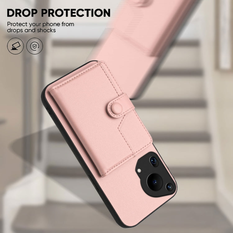 For Huawei Pura 70 Ultra Button Card Bag RFID Anti-theft Phone Case
