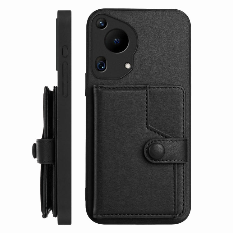 For Huawei Pura 70 Ultra Button Card Bag RFID Anti-theft Phone Case