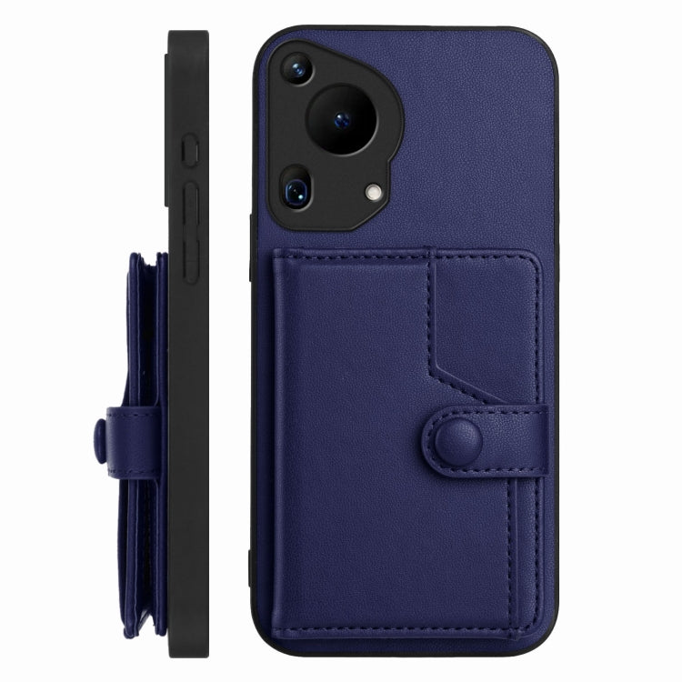 For Huawei Pura 70 Ultra Button Card Bag RFID Anti-theft Phone Case