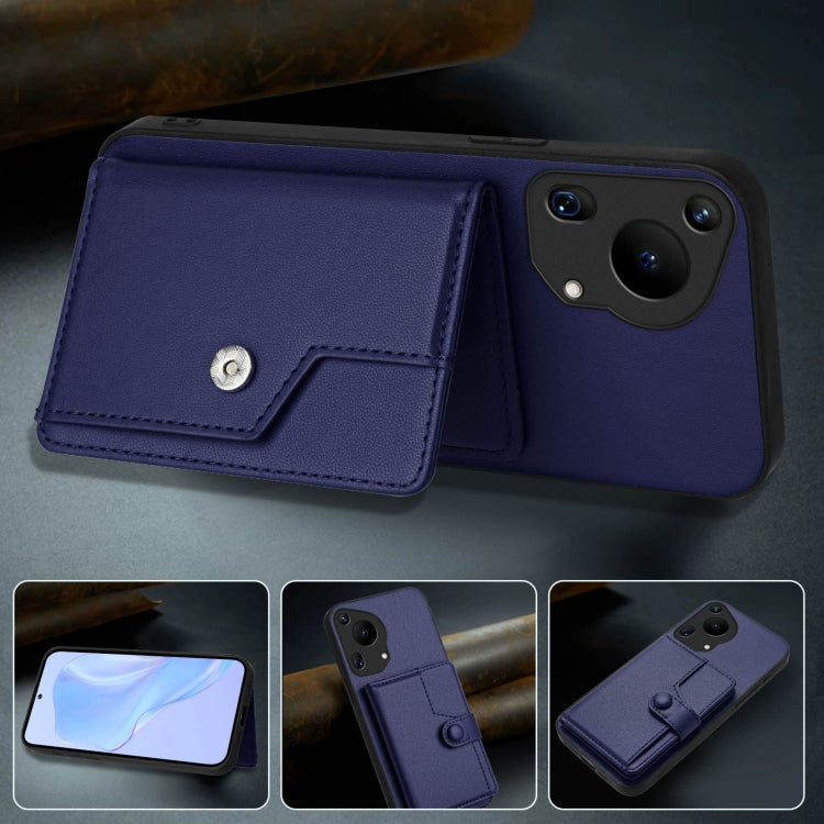 For Huawei Pura 70 Ultra Button Card Bag RFID Anti-theft Phone Case