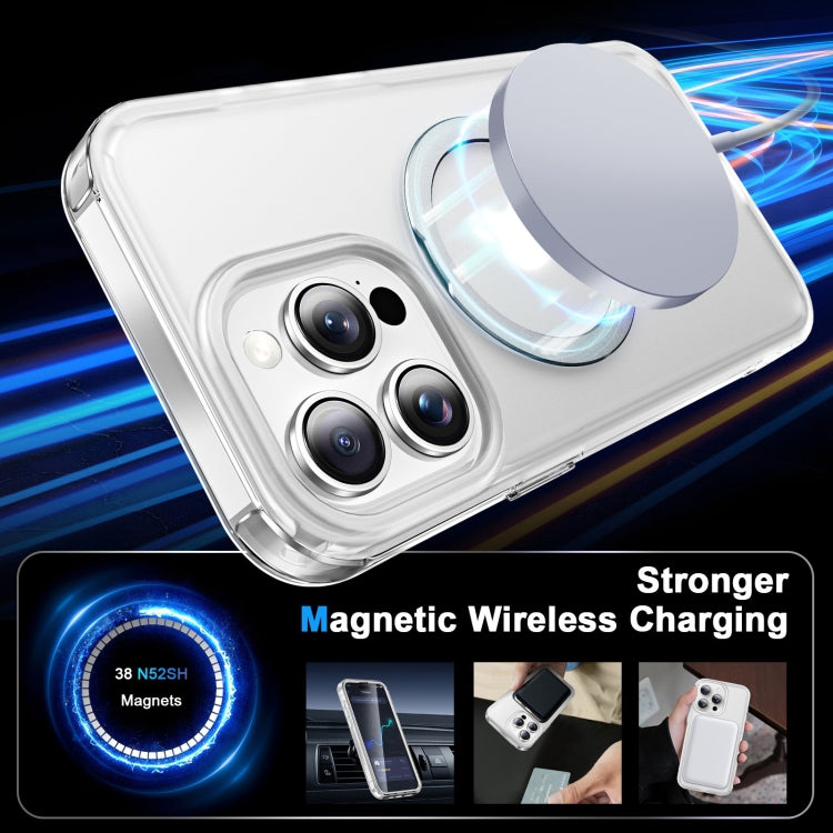 For iPhone 14 Pro Max Frosted Skin Feel MagSafe Holder 360 Full Body Phone Case