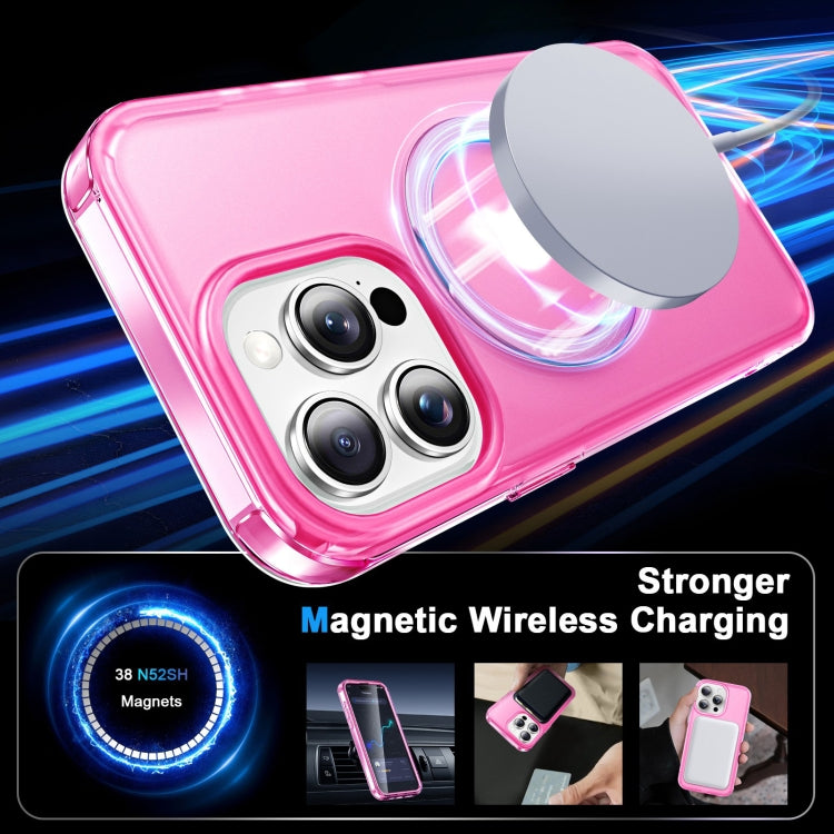 For iPhone 13 Pro Max Frosted Skin Feel MagSafe Holder 360 Full Body Phone Case
