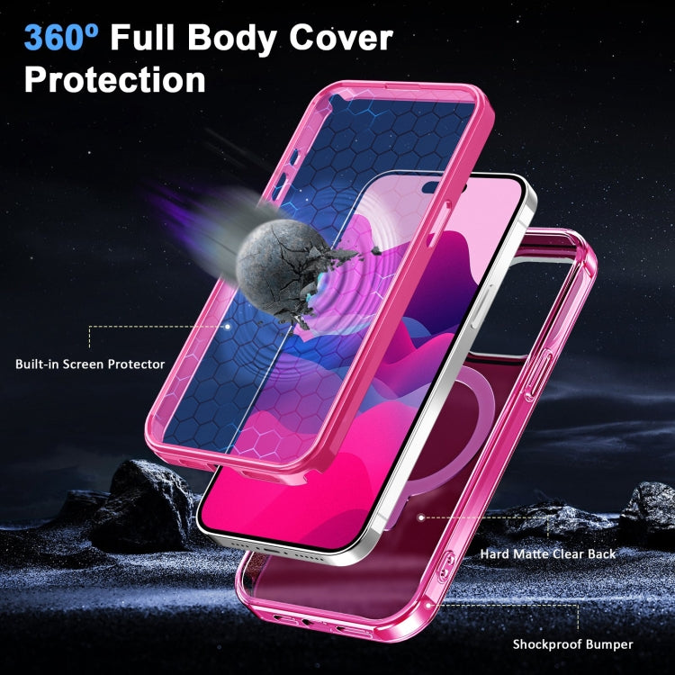 For iPhone 13 Pro Max Frosted Skin Feel MagSafe Holder 360 Full Body Phone Case