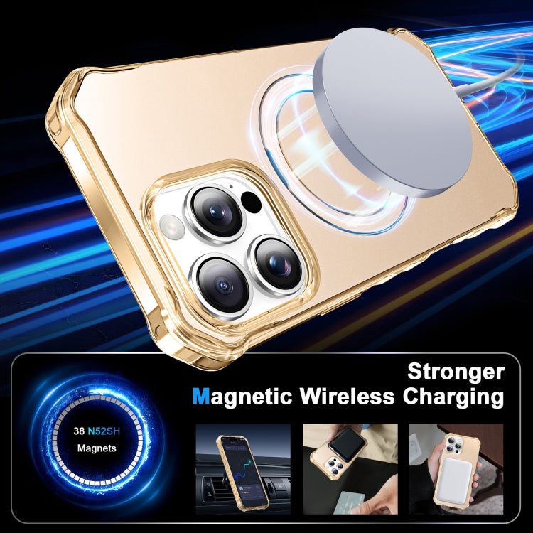 For iPhone 16 Pro Max Solid Color Wave MagSafe Holder Phone Case