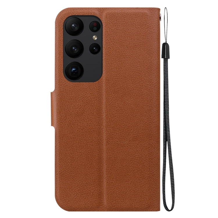 For Samsung Galaxy S23 Ultra 5G Ultra-thin Voltage Magnetic Buckle Leather Phone Case