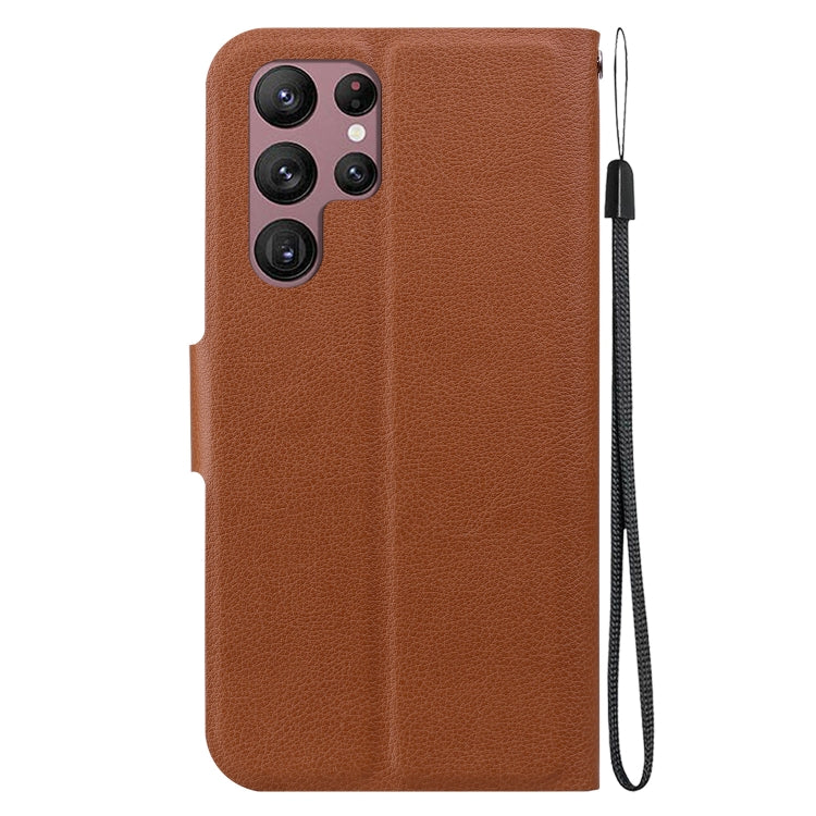 For Samsung Galaxy S22+ 5G Ultra-thin Voltage Magnetic Buckle Leather Phone Case