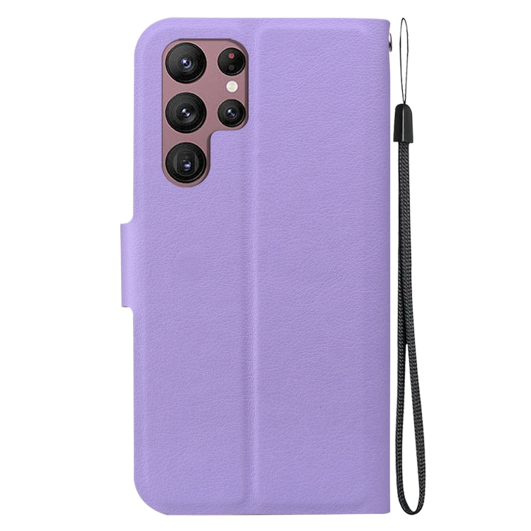 For Samsung Galaxy S22+ 5G Ultra-thin Voltage Magnetic Buckle Leather Phone Case