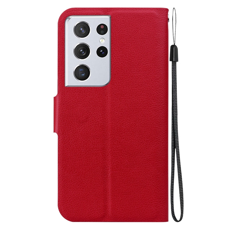 For Samsung Galaxy S21 Ultra 5G Ultra-thin Voltage Magnetic Buckle Leather Phone Case