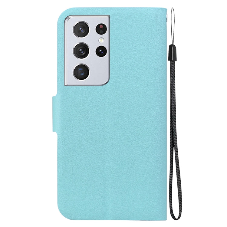 For Samsung Galaxy S21 Ultra 5G Ultra-thin Voltage Magnetic Buckle Leather Phone Case