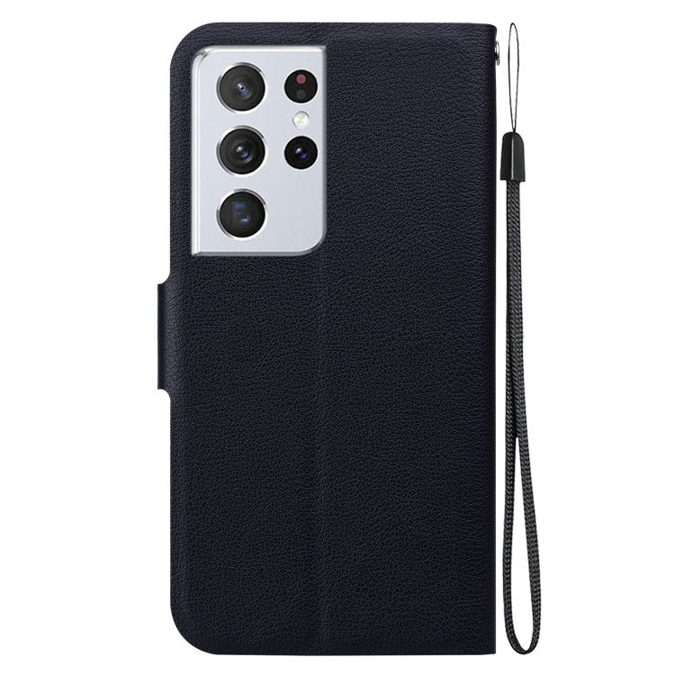 For Samsung Galaxy S21 Ultra 5G Ultra-thin Voltage Magnetic Buckle Leather Phone Case