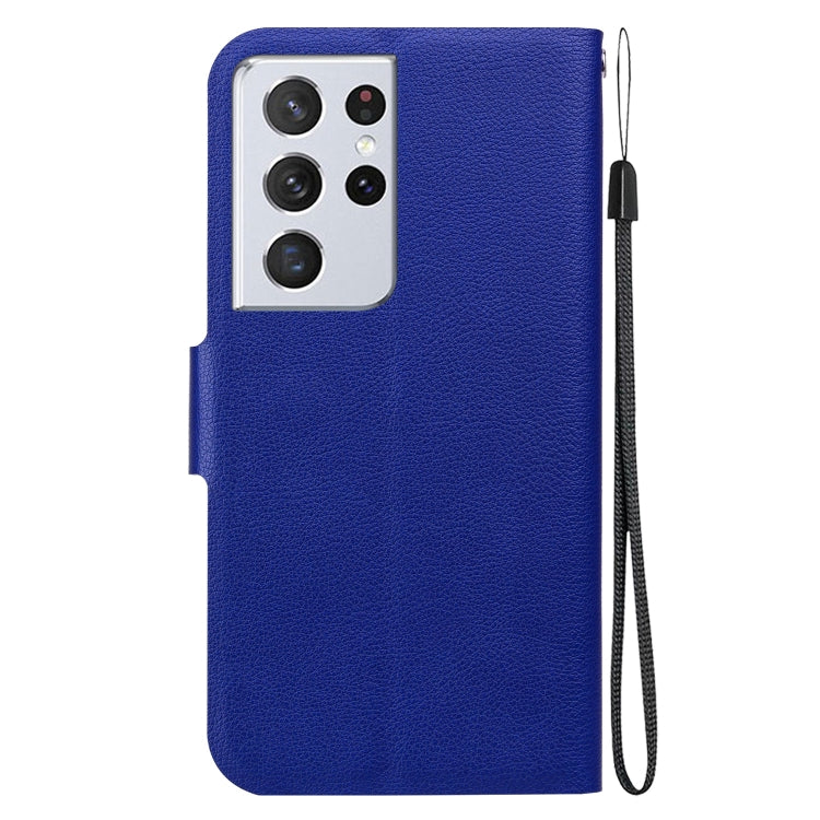 For Samsung Galaxy S21 Ultra 5G Ultra-thin Voltage Magnetic Buckle Leather Phone Case