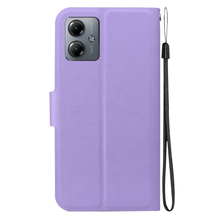 For Motorola Moto G14 Ultra-thin Voltage Magnetic Buckle Leather Phone Case