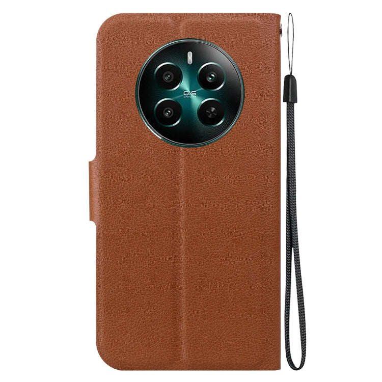 For Realme 12+ Ultra-thin Voltage Magnetic Buckle Leather Phone Case