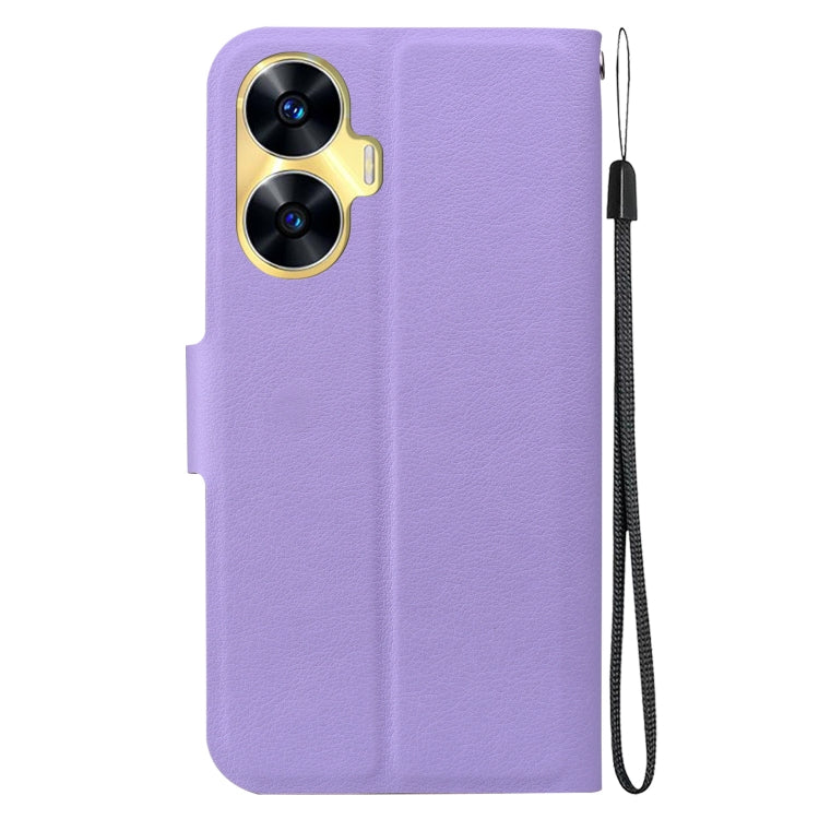 For Realme C55 / Narzo N55 Ultra-thin Voltage Magnetic Buckle Leather Phone Case