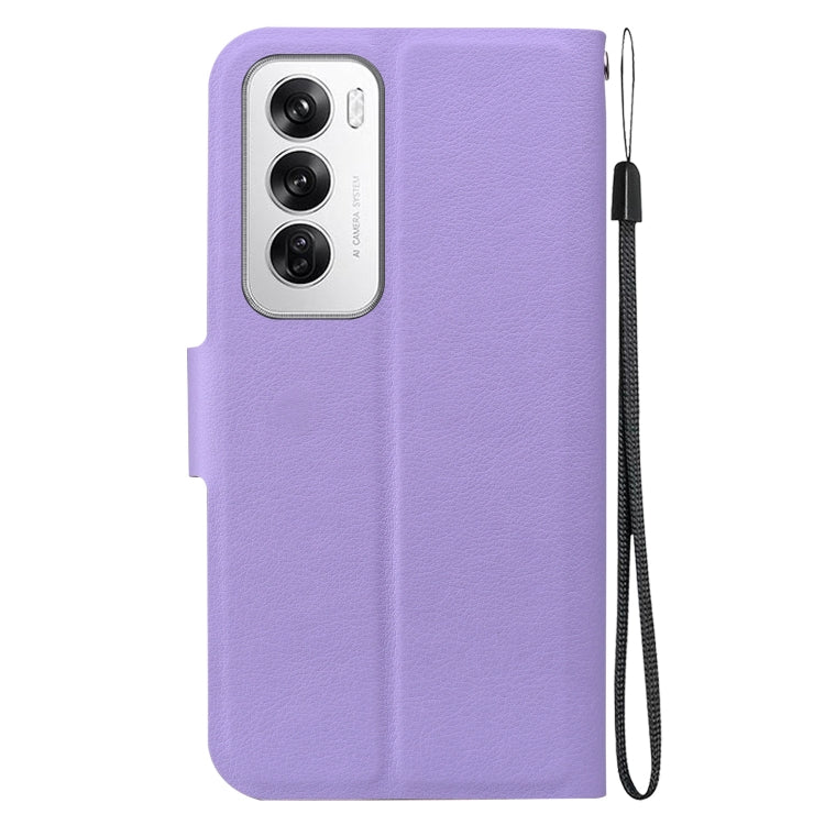 For OPPO Reno12 5G Global Ultra-thin Voltage Magnetic Buckle Leather Phone Case