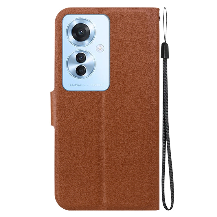 For OPPO Reno11 F / F25 Pro Global Ultra-thin Voltage Magnetic Buckle Leather Phone Case