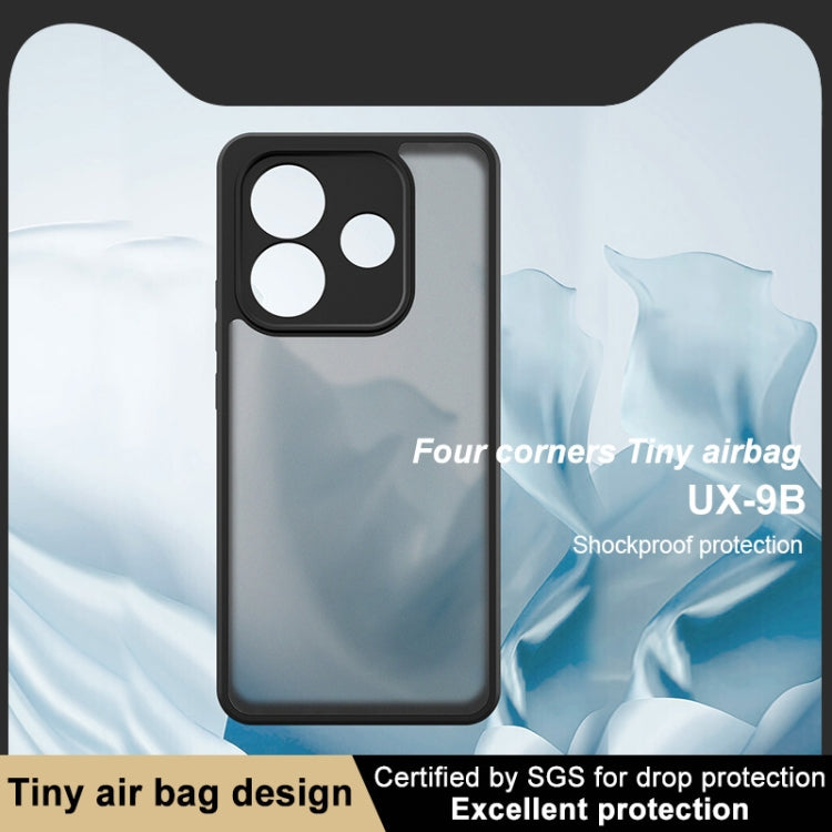 For Redmi Note 14 5G imak UX-9B Series Four Corners Tiny Airbag Shockproof Phone Case - Black
