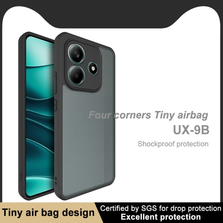 For Redmi Note 14 5G imak UX-9B Series Four Corners Tiny Airbag Shockproof Phone Case - Black