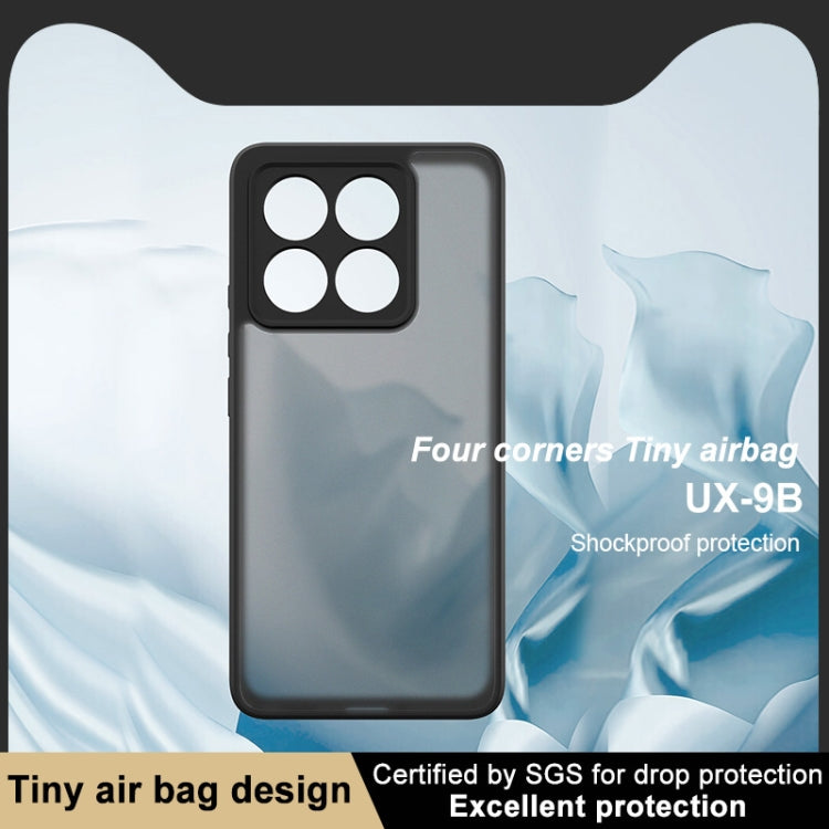 For Xiaomi 14T Pro imak UX-9B Series Four Corners Tiny Airbag Shockproof Phone Case - Black