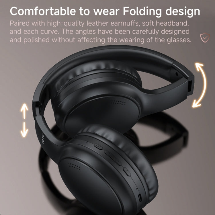 TOTUDESIGN BE-1-HP Wireless Bluetooth V5.3 Foldable Headphones - Black