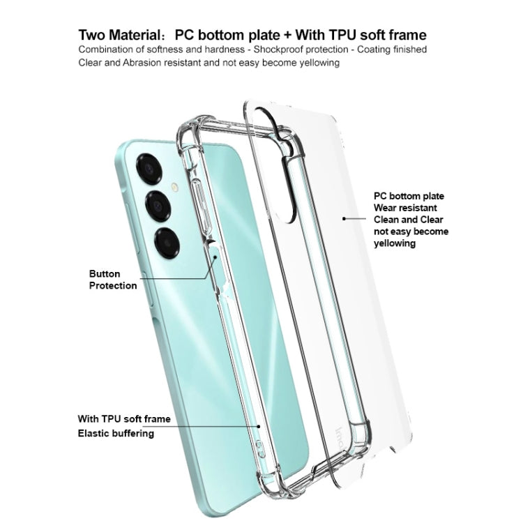 For Samsung Galaxy A16 4G / 5G imak Space Shield PC + TPU Airbag Shockproof Phone Case - Transparent