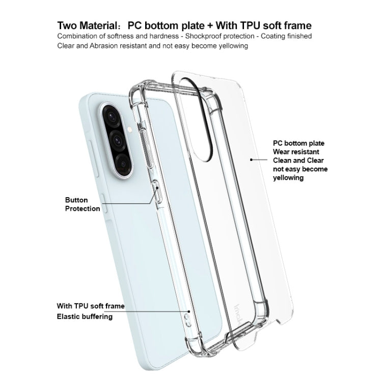 For Samsung Galaxy A36 5G imak Space Shield PC + TPU Airbag Shockproof Phone Case - Transparent
