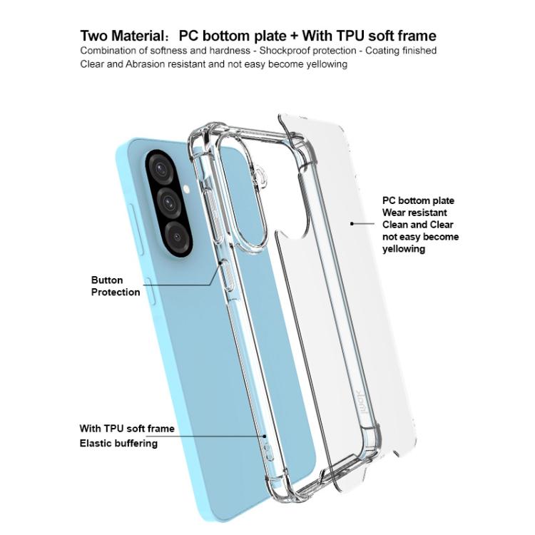 For Samsung Galaxy A56 5G imak Space Shield PC + TPU Airbag Shockproof Phone Case - Transparent