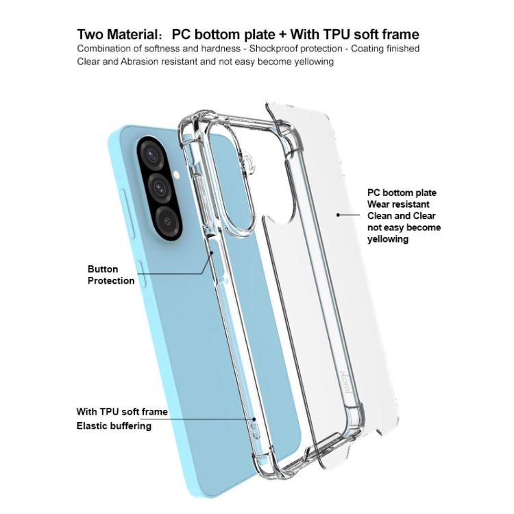 For Samsung Galaxy A26 5G imak Space Shield PC + TPU Airbag Shockproof Phone Case - Transparent