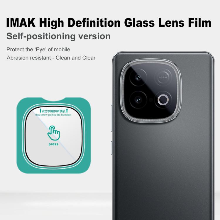 For vivo iQOO Z10 Turbo 5G / Pro 5G imak HD Glass Rear Camera Lens Film, Self-positioning Version