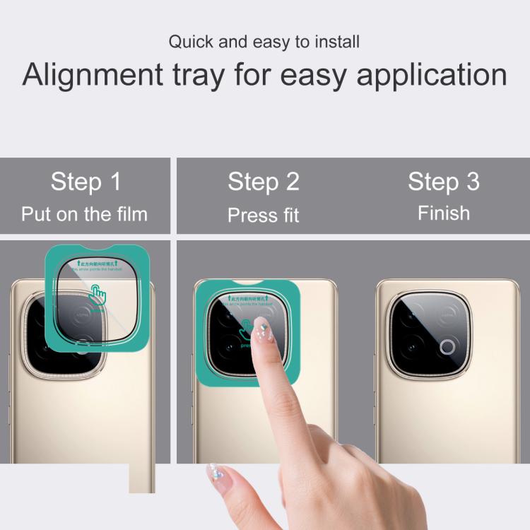 For vivo iQOO Z10 Turbo 5G / Pro 5G imak HD Glass Rear Camera Lens Film, Self-positioning Version