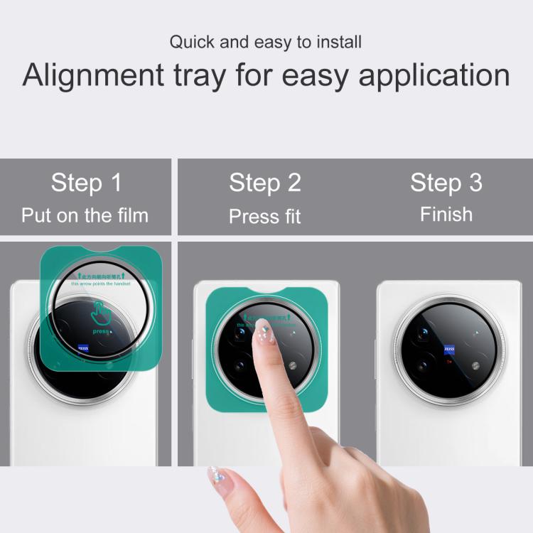 For vivo X Fold5 imak HD Glass Rear Camera Lens Film, Self-positioning Version