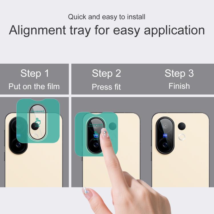 For vivo X200 FE imak HD Glass Rear Camera Lens Film, Self-positioning Version