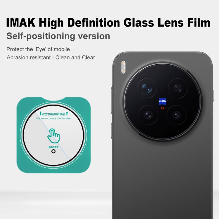 For vivo X300 Pro imak HD Glass Rear Camera Lens Film, Self-positioning Version