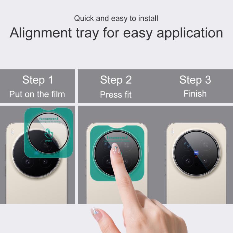 For vivo X300 Pro imak HD Glass Rear Camera Lens Film, Self-positioning Version