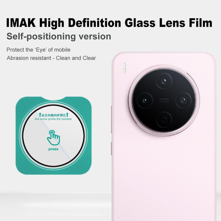 For vivo Y500 Pro 5G imak HD Glass Rear Camera Lens Film, Self-positioning Version