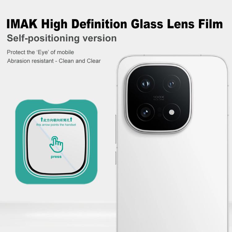 For vivo iQOO 15 imak HD Glass Rear Camera Lens Film, Self-positioning Version