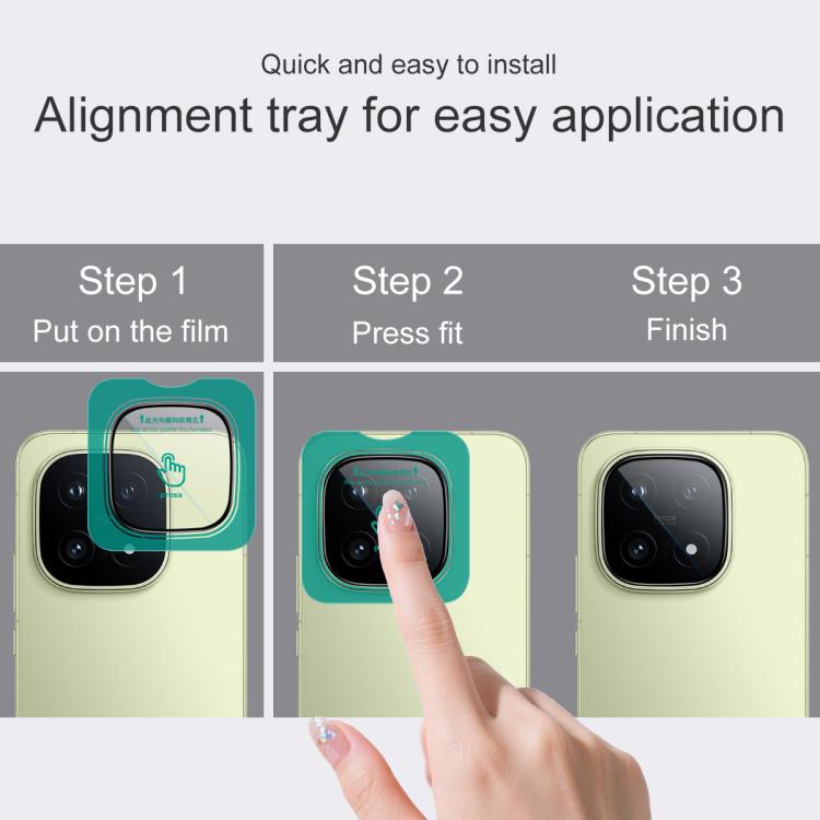 For vivo iQOO 15 imak HD Glass Rear Camera Lens Film, Self-positioning Version