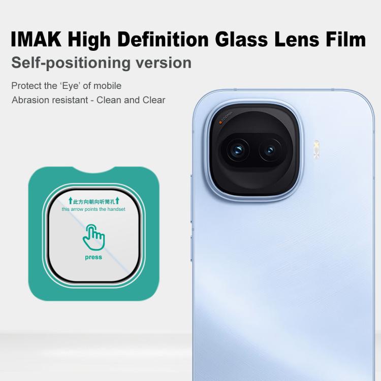 For vivo iQOO Z11 Turbo 5G imak HD Glass Rear Camera Lens Film, Self-positioning Version