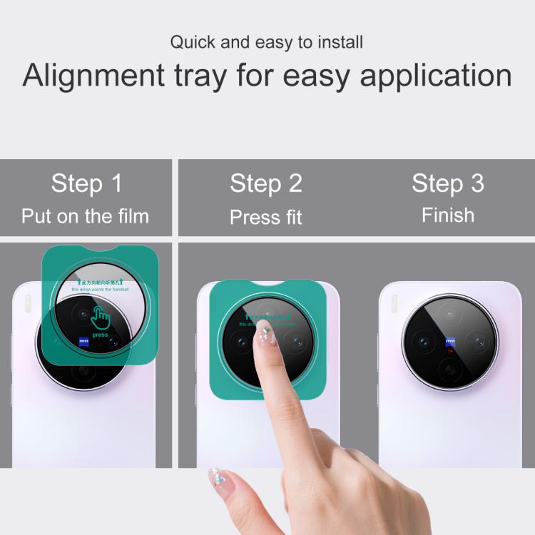 For vivo X300s imak HD Glass Rear Camera Lens Film, Self-positioning Version