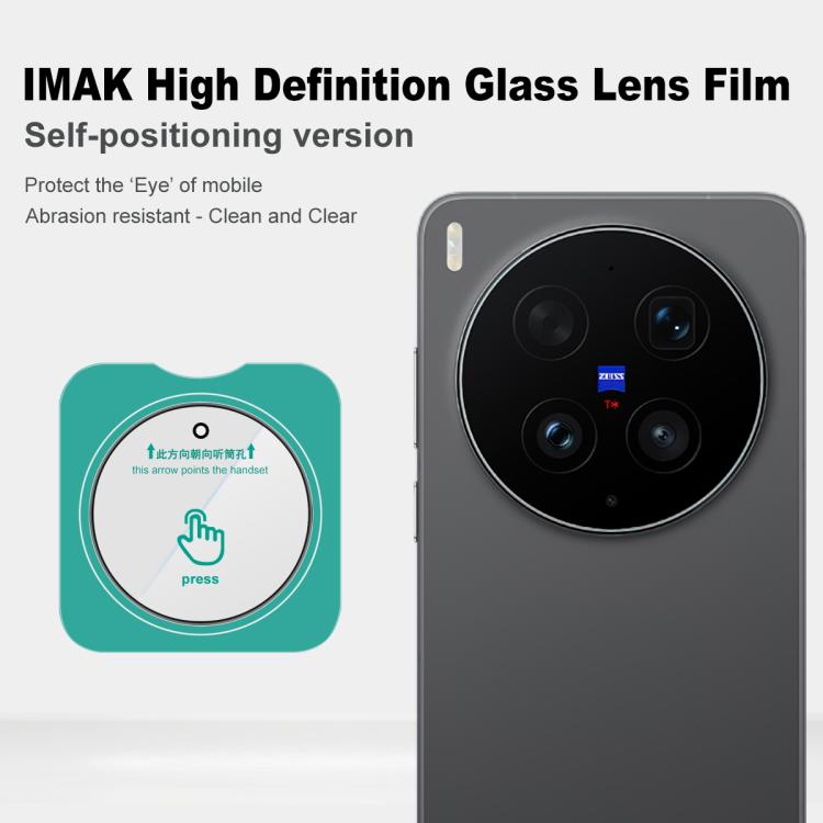 For vivo X300 Ultra imak HD Glass Rear Camera Lens Film, Self-positioning Version