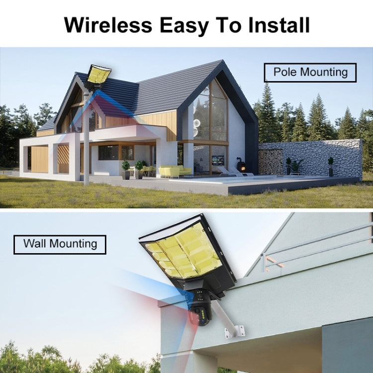 Solar Street Light with V380 4G WiFi 10X Dual-lens Monitoring HD Camera, Memory:64GB SD Card