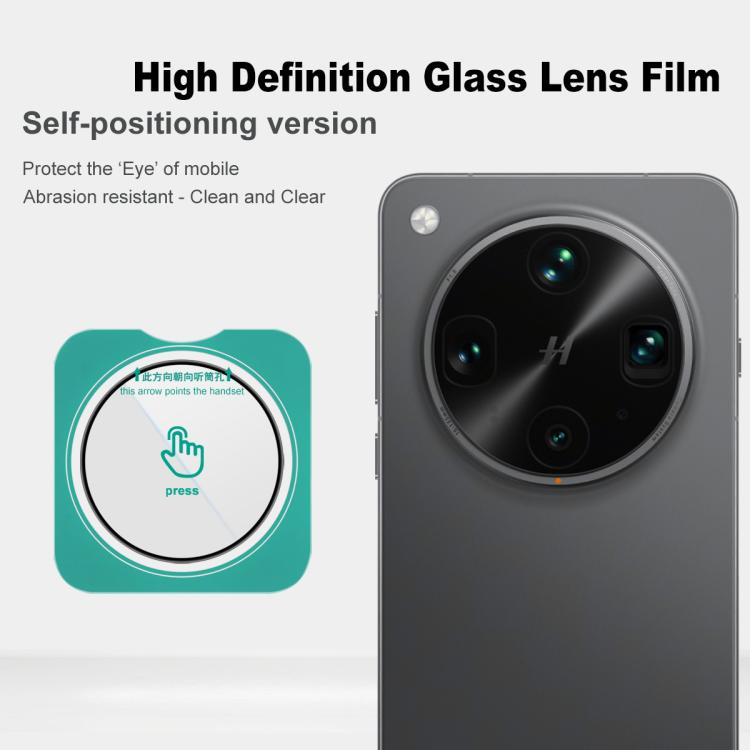 For OPPO Find X8 Ultra imak HD Glass Rear Camera Lens Film, Self-positioning Version
