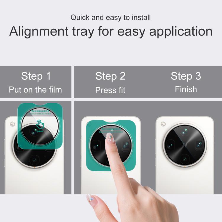 For OPPO Find X8 Ultra imak HD Glass Rear Camera Lens Film, Self-positioning Version