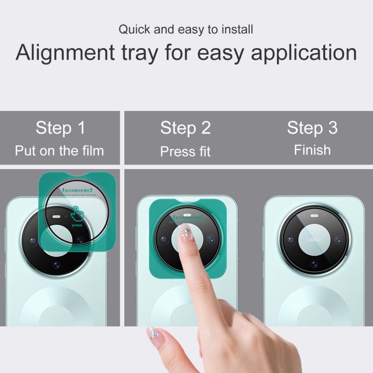 For Huawei Mate 80 Pro/Mate 80 imak HD Glass Rear Camera Lens Film, Self-positioning Version